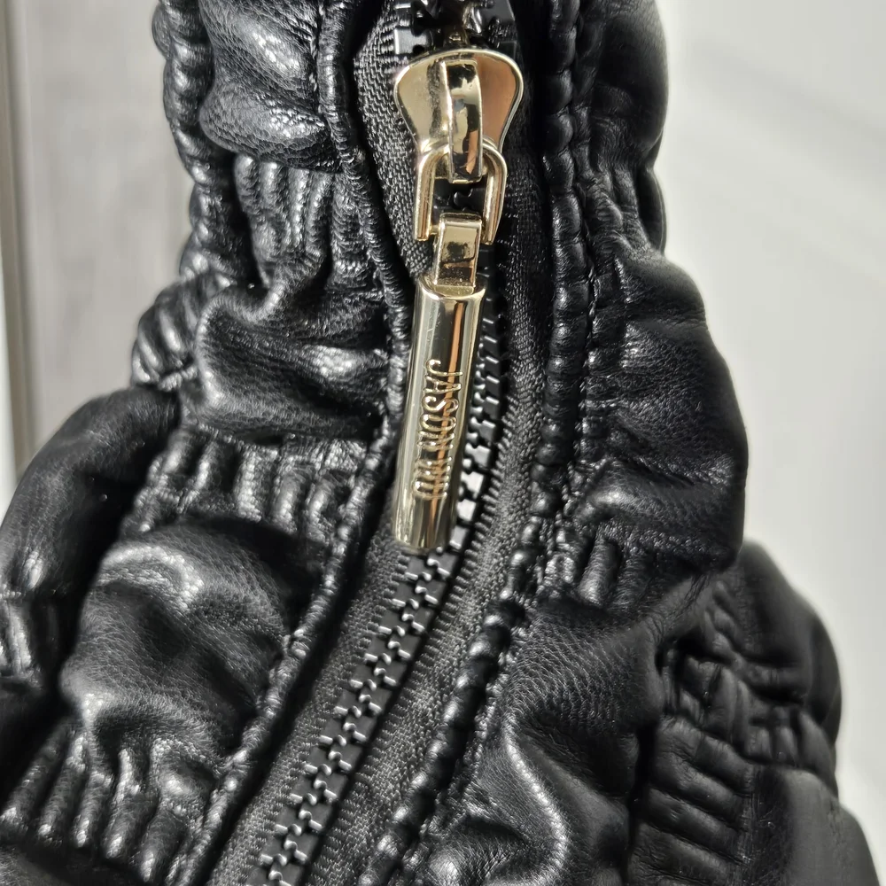 Jason Wu Fay Bubble Small Baguette Top Handle Handbag | Black Vegan Leather